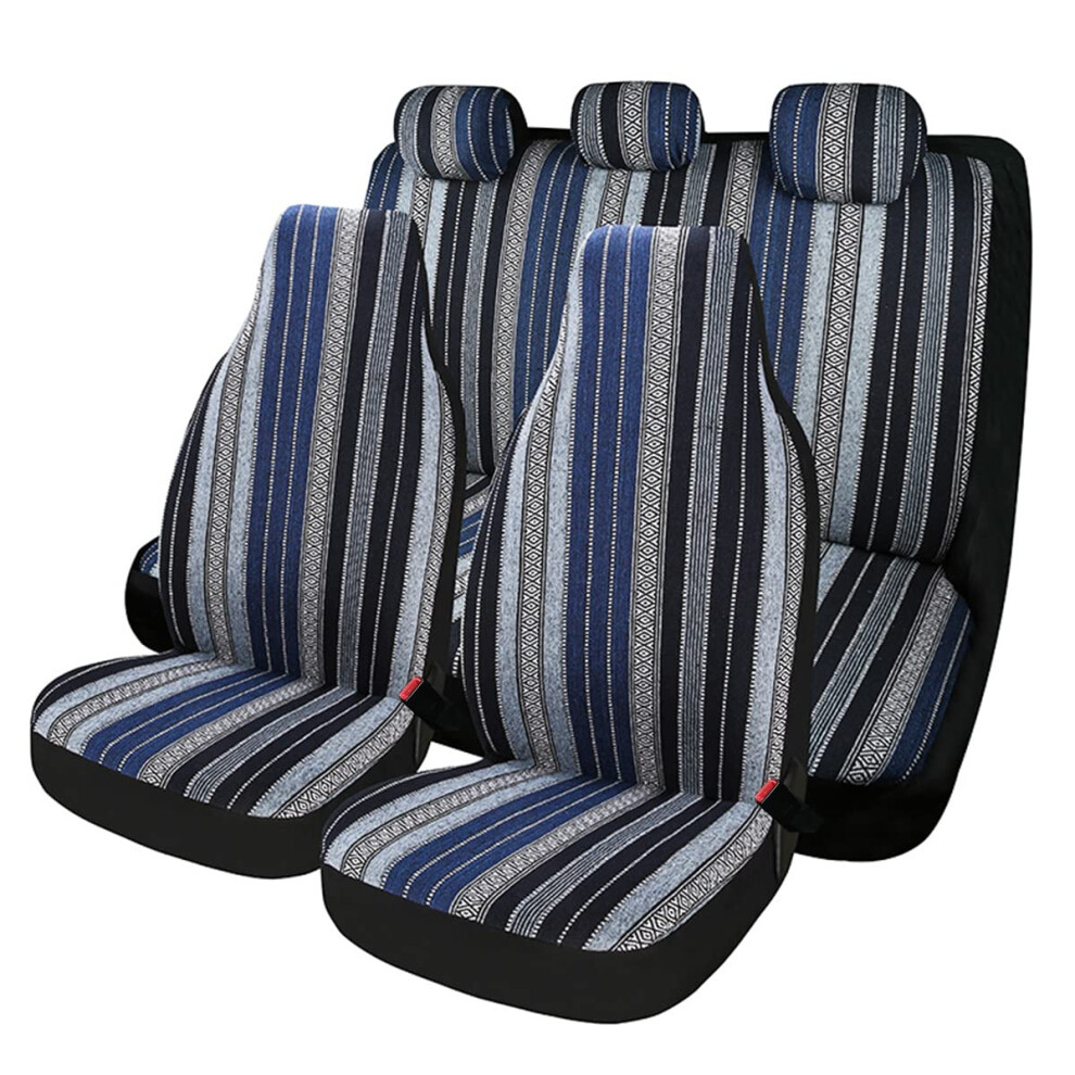 Ponyjoyup Baja Saddle Blanket Car Seat Covers 7Pcs Full Set Breathabl 754003350166