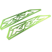 Kawasaki Krx 1000 groda hudluftintagskydd gjorda i aluminium anodiserad grn ny