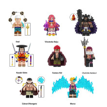 (8PCS One Piece -B) 56PCS One Piece Minifigures Toys  collection building blocks Fit Lego Gift