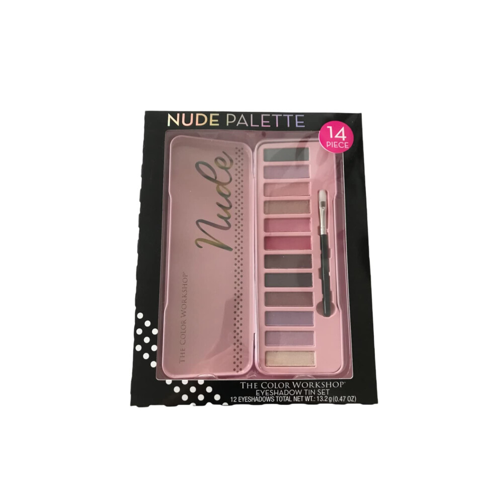 THE COLOR WORKSHOP Nude Palette - Eyeshadow Tin Set (12 Eyeshadows)-image-OPC-PFNH256-NEW