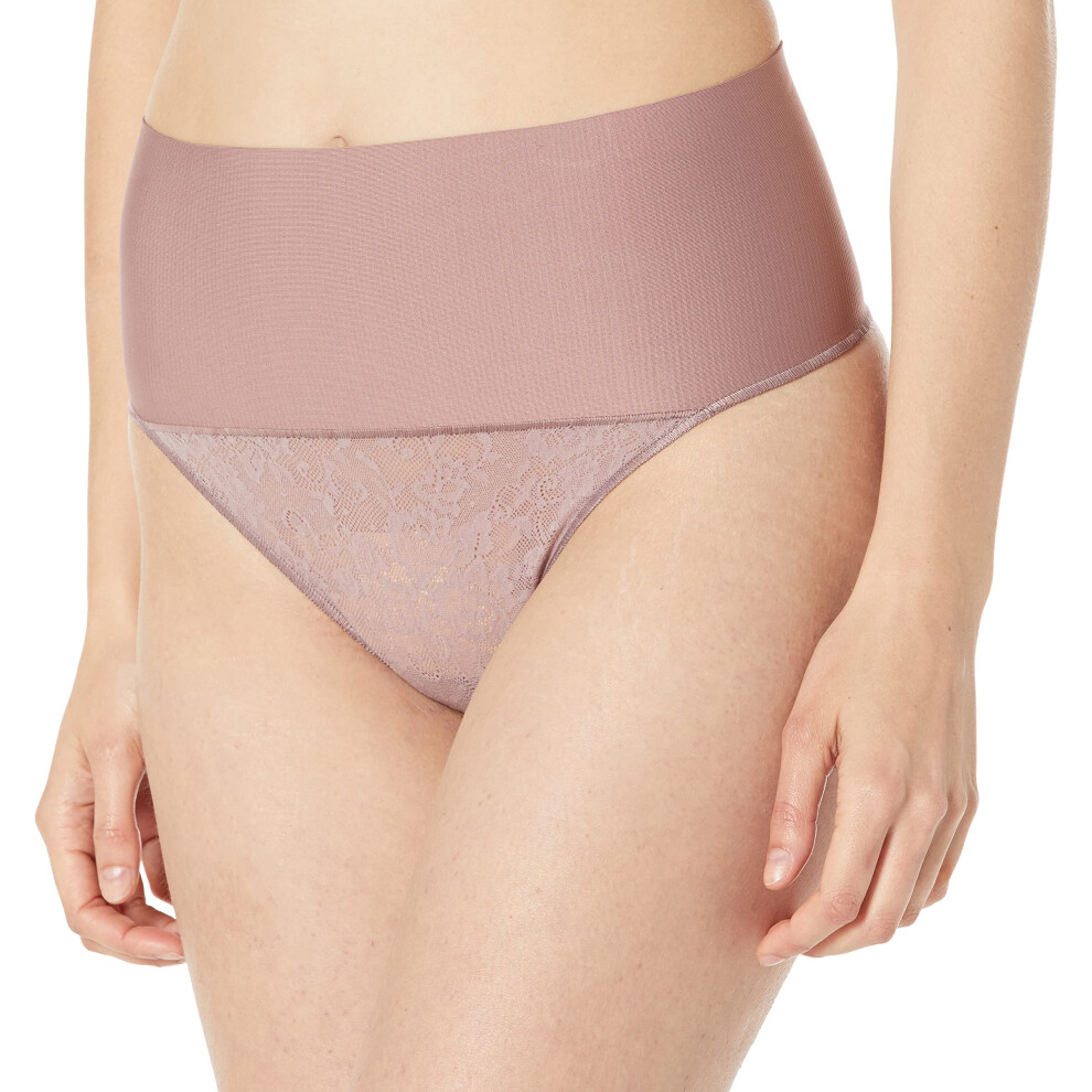 String gainant pour femme Maidenform Tame Your Tummy avec confort frais DM0049 Spicy Bronze Lace XX-Large
