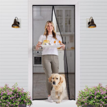 Gorilla Grip Durable Mesh Magnetic Screen Door Easy Install Magnet Cl