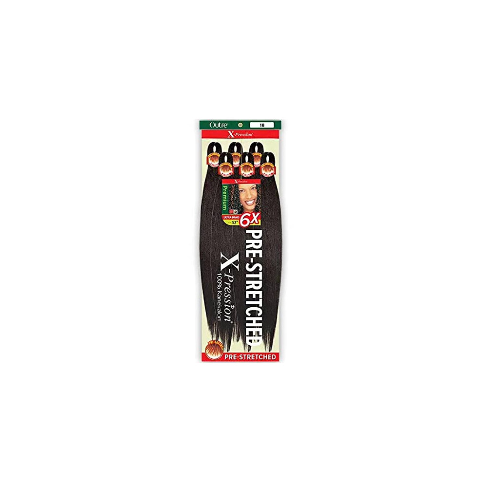 Buiten Speel Unisex Brown Outre X-Pression Pre-Stretched 6X Ultra Braid 52 (2 Dark )