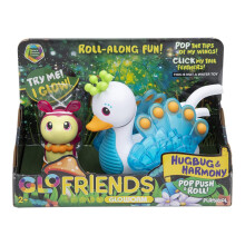 Playskool Glo Friends - Hugbug & Harmony Pop  Push & Roll! - Swan Vehi