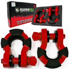 Grilli a D Rhino USA Super Shackles 70 548 libbre di resistenza alla rottura - Grillo per impieghi gravosi da 3/4 con perno da 7/8 per l'uso con