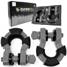 Rhino USA Super D Ring -sakkelit (2 kpl) - 70 548 paunaa murtolujuus - Heavy Duty 3/4"""" Clevis-sakkeli 7/8 tapilla hinaukseen ja maastokyttn - Yhd
