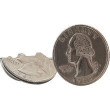 Canailles Hinged Bite und Folding Quarter Coin Magic Trick Cool Quarter fr Streiche, Tricks und mehr
