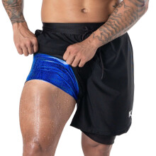 Kewlioo Heren Sauna Shorts - Warmtevasthoudende 2-in-1 Dubbele Laag - Sauna
