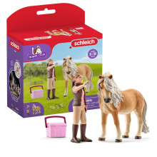 Schleich hstklubb hstleksak fr flickor och pojkar i ldrarna 5+ brudgum med islndsk ponny