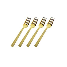 Godinger 84325 18-10 Stainless Steel Harrington Appetizer, Salad & Dessert Fork, Gold