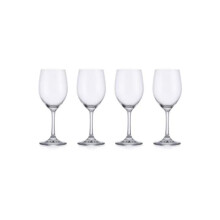 Godinger 29000 Veneto Wine Glasses, White - Set of 4