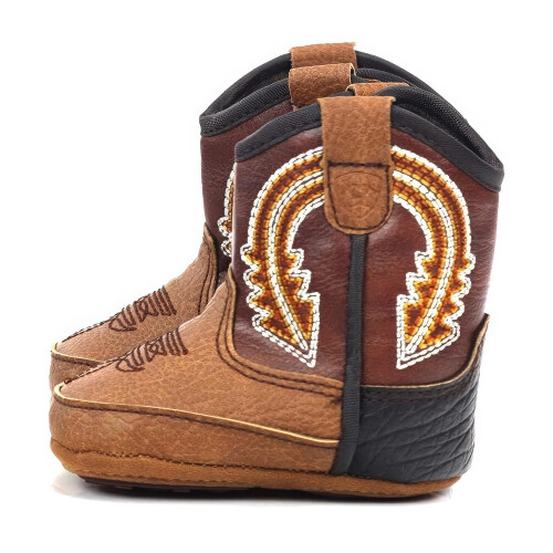 ARIAT Lil' Stompers Evan Style Βρεφικά Μπότες - Άνετες Διχρωμές με Κλείσιμο Velcro