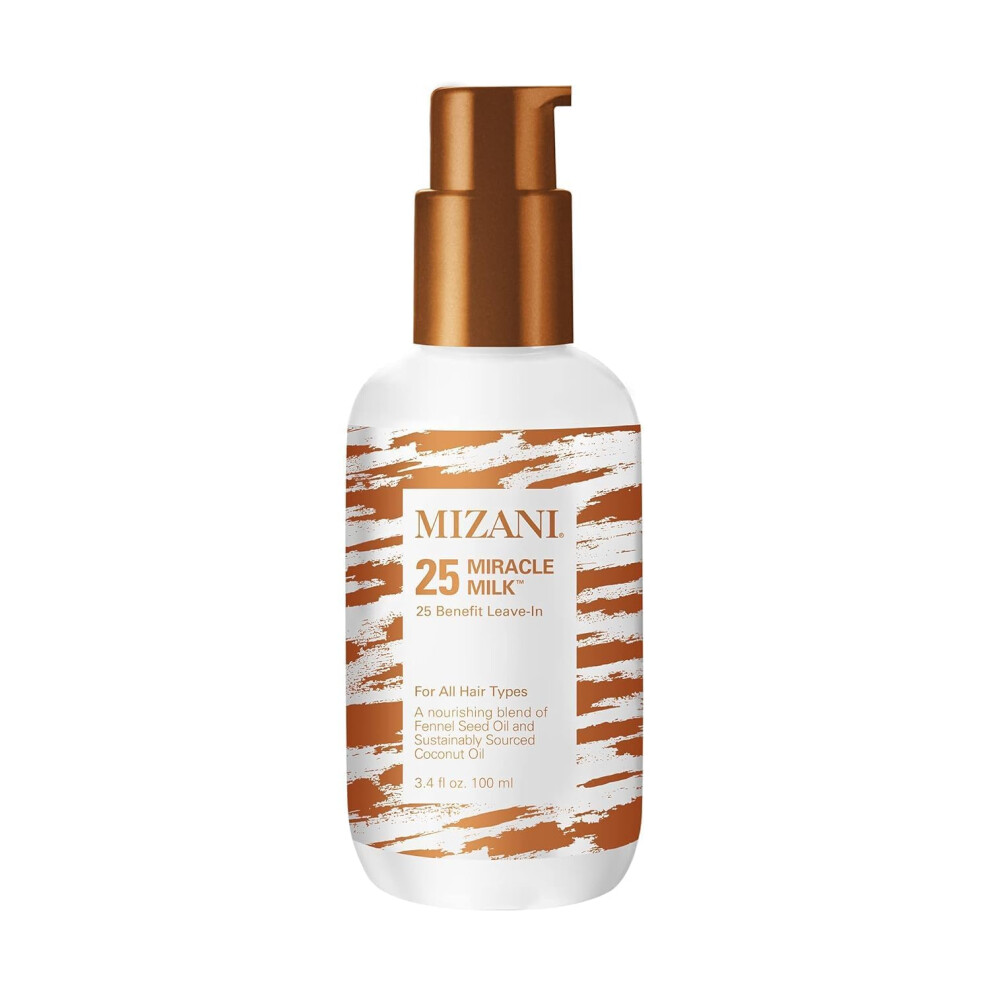 Mizani 25 Miracle Milk Leave-In Conditioner | Moisturizing Detangler Spray | for Frizzy & Curly Hair | 3.4 Fl Oz