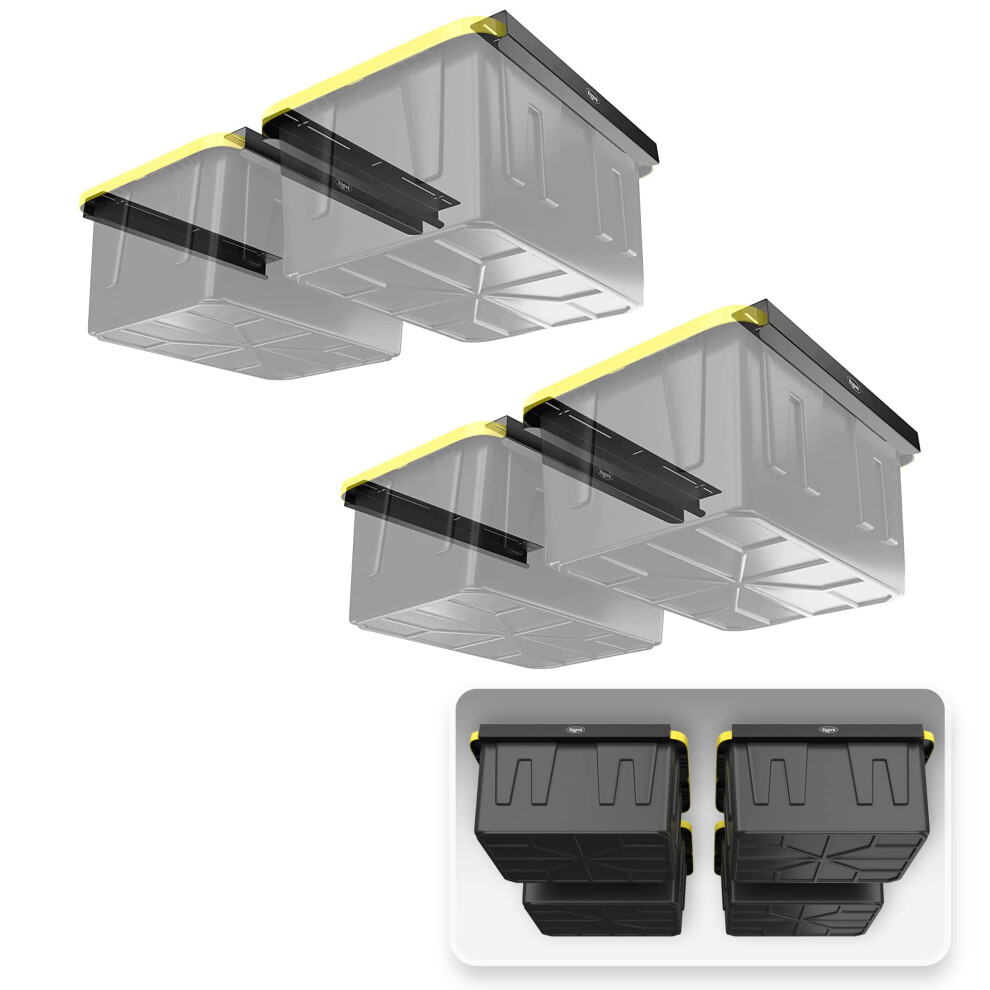 Koova Overhead Bin Rack for Four Bins | Overhead Garage Storage Rack t