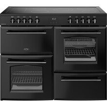 Belling Farmhouse 110E 110cm Electric Range Cooker with Ceramic Hob - Black - A/A Rated