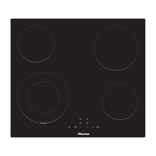 Hisense Hisense E6422SC hob Black Built-in 59 cm Ceramic 4 zone(s)