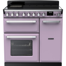 Rangemaster Estel Deluxe 90cm Electric Range Cooker with Induction Hob - Heather / Chrome - A/A Rated