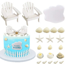 Topper pentru tort de plaja Decor pentru tort de nunta din lemn Adirondack Scaun de plaja n miniatura Mobilier pentru mini papu?i Decorare de su