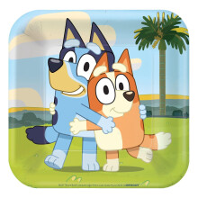 tvorcov    taniere Amscan Bluey 7"""" (balenie po 8 kusoch)     odoln    a farebn   , ide   lne na detsk    oslavy, mal