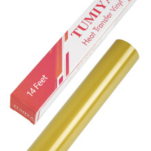 Tumiya vrmeverfring vinylrulle 12 i x 14 fot guld htv vinyl fr t -shirt htv vinyl (guld 14 fot)