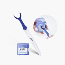Paro Floss Holder med let greb og Paro Classic Floss 50m | Perfekt kombination til en rimelig pris
