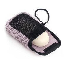 MainBasics Peeling-Seifenbeutel, doppelseitiger Krperschrubber  passend fr Seifenstcke in Standardgre, Rosa