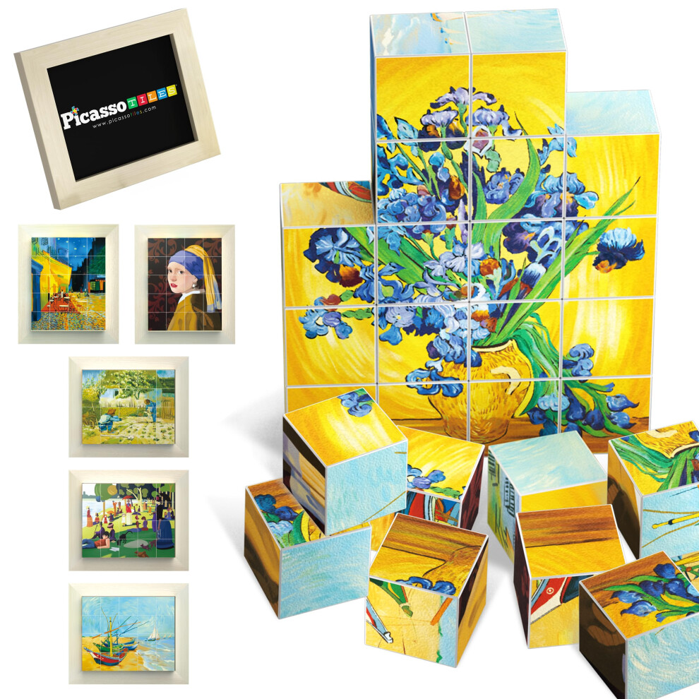 Photos - Construction Toy PicassoTiles 1 Magnetic Puzzle Building Cubes Blocks of Popular World Famous Art Paintings with Free Frame Educational STEAM