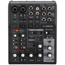 Yamaha Ag06MK2 Mixer Loopback Streaming Live a 6 canali Nero Interfaccia USB con suite software Steinberg