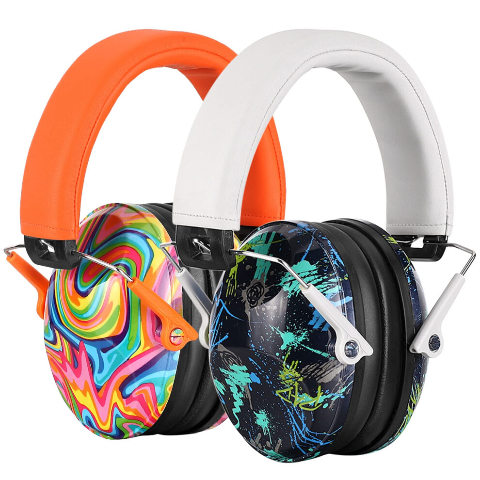 032 2 Pack Kids Ear Protection, Nrr 25Db Childrens Earmuffs, Adjustable Headband Safety Ear Muffs For Sports Events, Concerts, Airports - Ora Unisex Kids Prohear