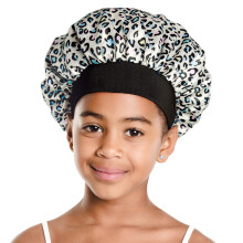 Red by Kiss Satin-Schlafmtze fr Kinder, wendbare Haarhaube fr Jungen und Mdchen, zum Schlafen, Nachtschlafen, Seiden-Schlafmtze (Leopard)