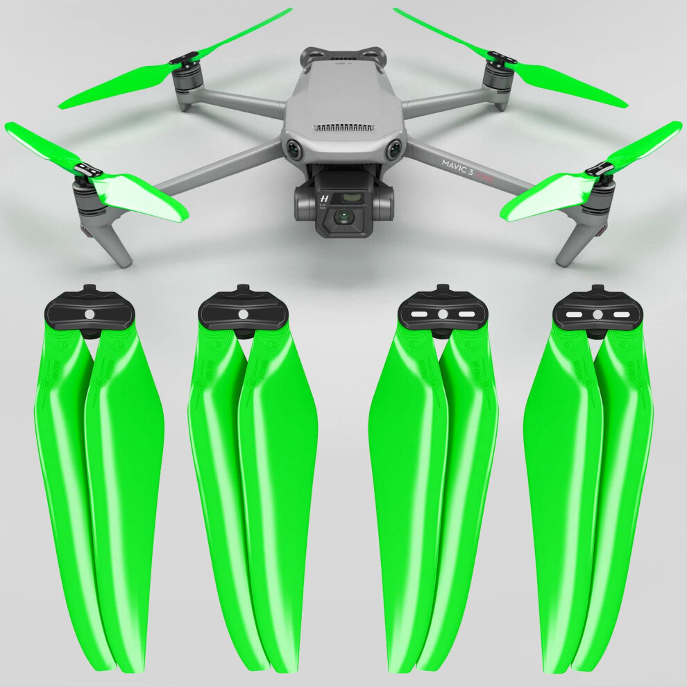 Eliche Master Airscrew Stealth Per Dji Mavic 3 & Mavic 3 Pro/Cine/Enterprise/Classic/3T/3M - Verde, 4 Pezzi-image