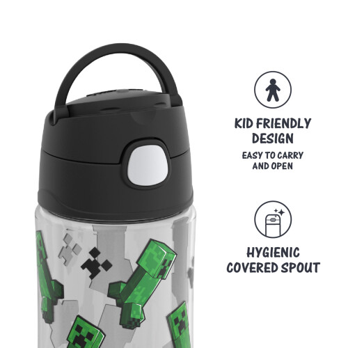 Thermos THERMOS FUNTAINER 16 oz Πλαστικό Μπουκάλι Υδροδότησης με Στόμιο, MINECRAFT 2