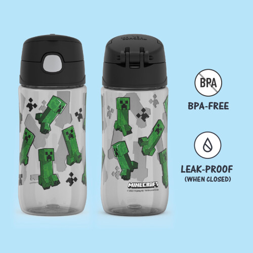 Thermos THERMOS FUNTAINER 16 oz Πλαστικό Μπουκάλι Υδροδότησης με Στόμιο, MINECRAFT 1