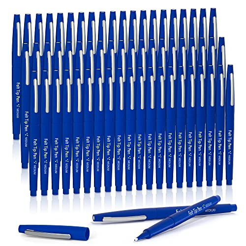 Lelix Filzstifte – 60 Schwarze Stifte Mit 0,7 Mm Spitze Für Journaling, Schule & Büro