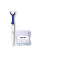 Paro Floss Holder og Paro Riser Floss Mint Waxed Fluoridated Floss 50m