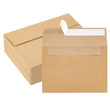 Kraftumschlge, 50 Stck, 12,7 x 17,8 cm, braune Umschlge, A7-Umschlge, Kartenumschlge, Kraftpapierumschlge, Einladungsumschlge, Postkartenumsch