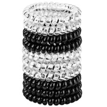 JessLab Spiraalvormige haarelastiekjes 10 stuks Traceless Telefoonsnoer Haarelastiekjes Plastic Spoelhaarelastiekjes Paardenstaarthouders Geen schade