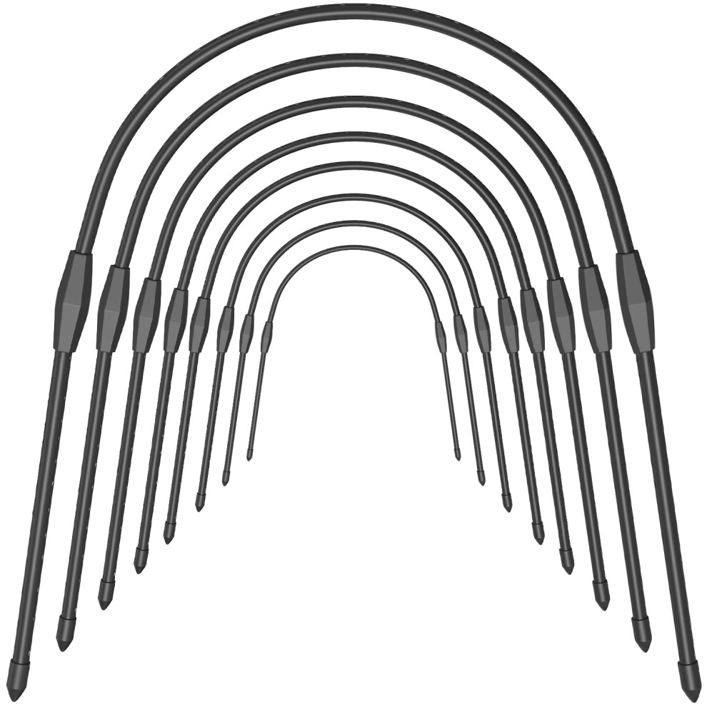 FOTMISHU Lot de 8 arceaux de jardin pour plates-bandes sur   lev   es 49,8 x 49,8 cm, arceaux de serre pour couverture, filet de jardin, tunnel de ja