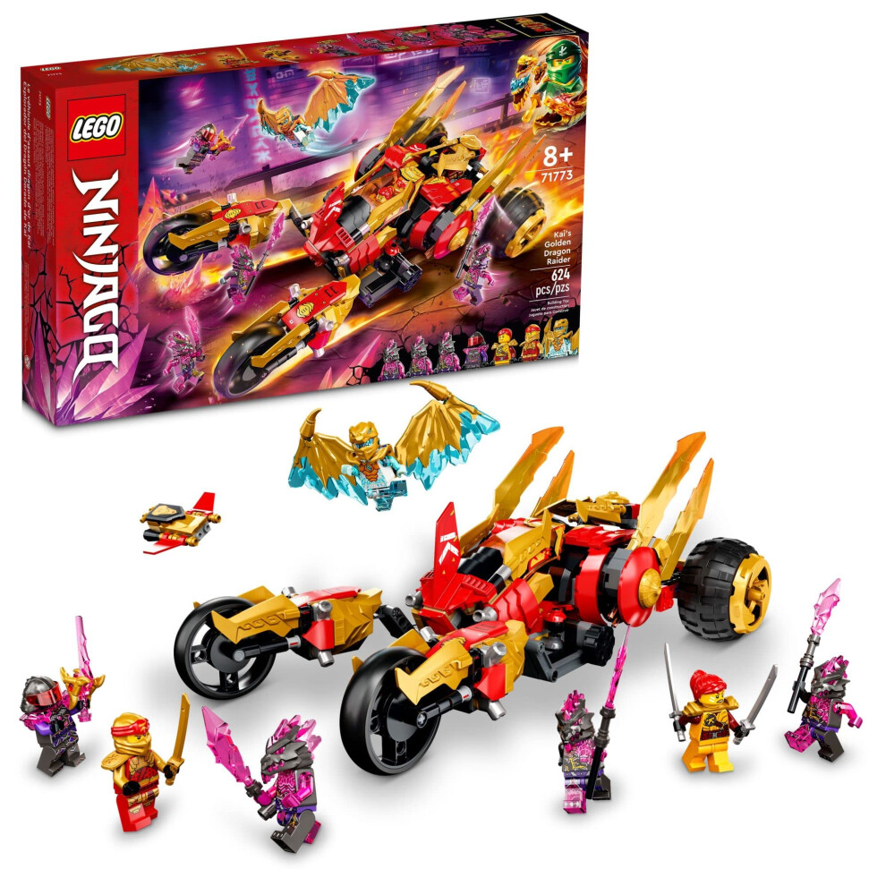 Lego Ninjago Kais Dragon Raider Multi-Terrain Car Toy 71773 Wit Golden
