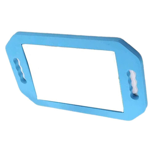 mpowtech Large Hand Held Mirror - Lightweight Handle Mirror Foam Barbe