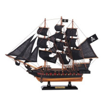 Handcrafted Model Ships Black-Prince-15-Lim-Black-Sails 15 in. Wooden Ben Franklins Black Prince Black Sails Limited Model Pirate Ship