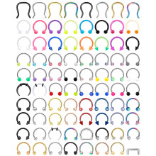 Ensing 80 pcs Septum ringer 16g septum ringer til kvinder septum piercing smykker hestesko n?se b?jle ringer l?be tragus brusk ?reringe hypoaller