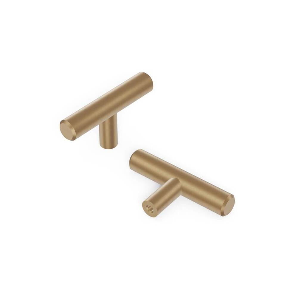 Photos - Furniture Hardware Belwith BWHH075591 CBZ 60 mm Bar Pull T-Knob Cabinet Knob - Champagne Bronze