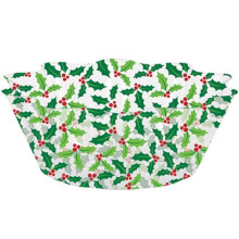Creative Converting 325473 8 in. Holly Fluted Plastic Bowl