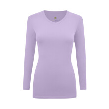Natural Uniforms Lang?rmet T-shirt med V-hals til kvinder under scrub (lavendel lille)