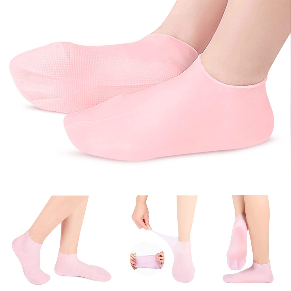 Silicone Socks for Women  Moisturizing Foot Socks  Soft Gel Socks  Aloe Socks  Women Spa Pedicure Socks for Repairing Dry Feet-image-OPC-PFR7QWP-NEW