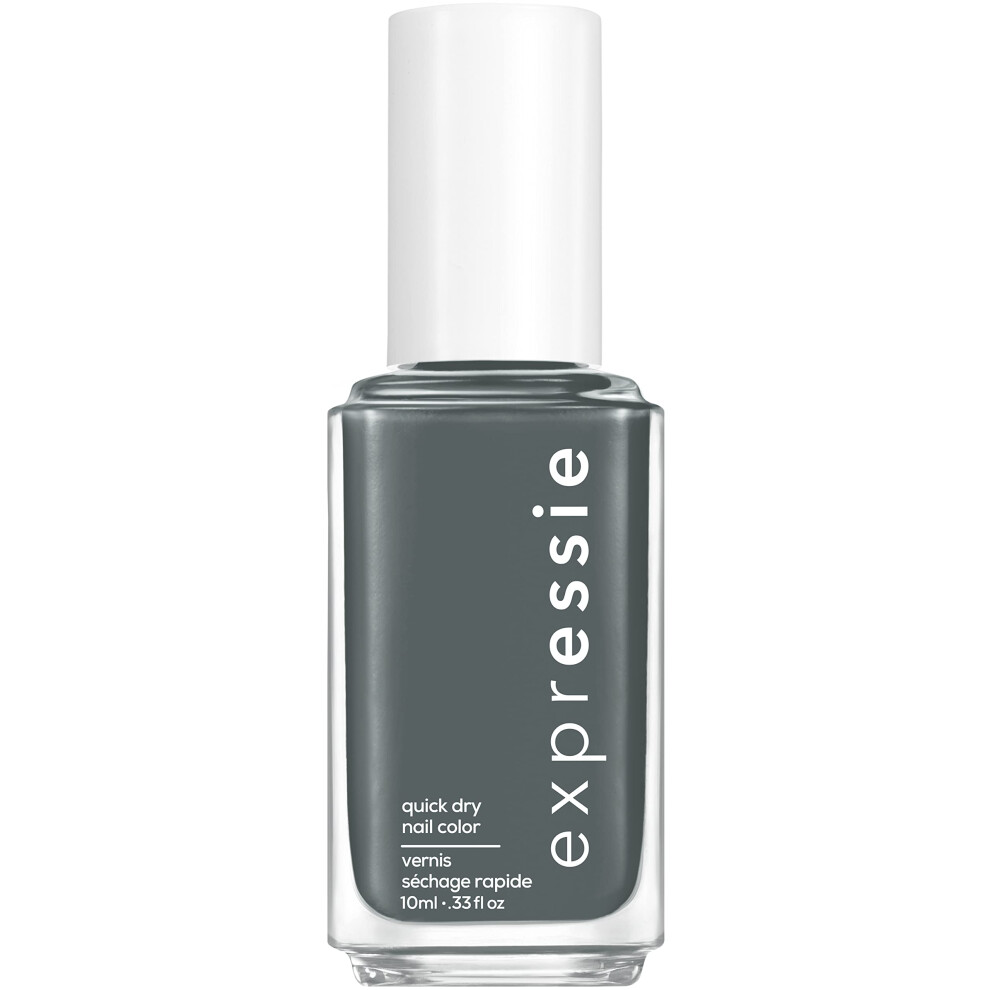 Essie Gray Expressie Nail Polish Quick-Dry Muted Nail Polish Vegan Cut To The Chase 0.33 Fl Oz