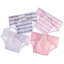 JC Toys Baby Doll 4 csomag szvet pelenkk | Moshat jrafelhasznlhat, llthat ko pelenkk | A babk 14-18 hvelykes rzsaszn/fehr/szrke
