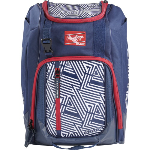 Rawlings | CHAOS Σειρά Σακιδίων | Νεανικό Baseball & Fastpitch Softball | Κόκκινο/Λευκό/Μπλε 1