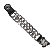 Hot Leathers VXC1029 4 in. Sparkle Butterfly Vest Extender - Silver